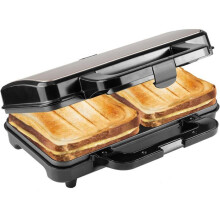 Sandwichmaker für 2 Sandwiches, automatische Temperaturregelung, Beige, kompaktes Küchengerät