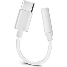 USB-C-auf-3,5-mm-Audioadapter, Weiß, Kompaktes und leichtes Design, Klarer Klang für den täglichen Gebrauch