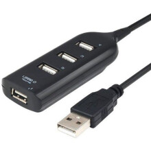 USB-Hub mit 4 Ports, tragbar, kompakter Multiport-Adapter für Laptop und Desktop-PC, hohe Datenübertragungsgeschwindigkeit