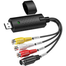 USB 2.0 Audio- und Videoaufnahmegerät, Analog-VHS-zu-Digital-Konverter für Windows 10, 8 und 7, einfache Videoübertragung für Home Arc