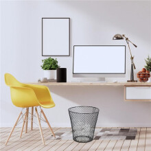Ronde Prullenmand, Draadgaas Bureau Metalen Prullenbak Recycling Prullenbak Vuilniscontainer voor Slaapkamer Kantoor (20st)