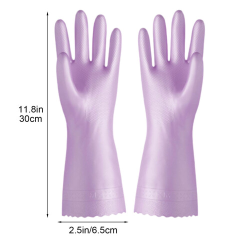 Waterproof Dishwashing Gloves Assorted Colors 1 Pair 2