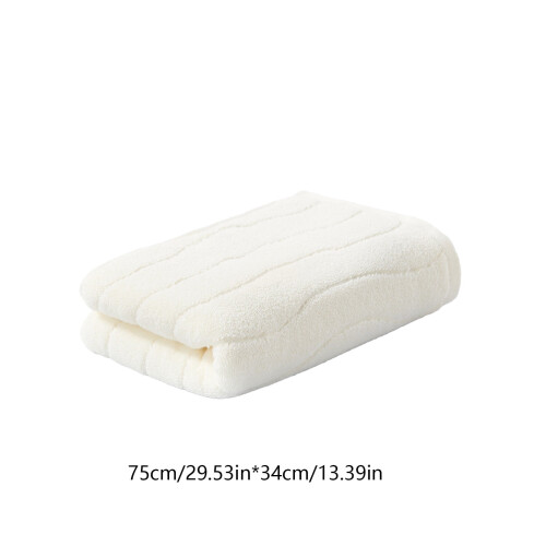 Håndklær i bomull, ensfarget, 29,5 x 13,4 tommer, hvite 2