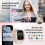 Smartwatch feminino com atendimento e discagem de chamadas, tela sensível ao toque de 1,83 polegadas, recursos de IA, compatível com iPhone 4