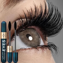 (Matches the image) 4D Mascara Double Effect Lengthen Curling Thick Eyelash Extension Long Lasting Silk Fiber Eye Lashes Makeup Cosmetics