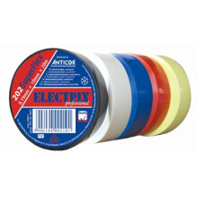 PVC szigetelőszalag 0,19 mm x 19 mm x 20 m szivárványszínű Electrix 202 SuperFlex 5 darabos csomag