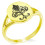 Tioneer Rustfrit Stål Udsmykket Fleur De Lis Minimalistisk Oval Top Poleret Statement Signetring 1