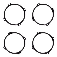 4X Drum Rim Alloy 6inch 4 Hole Drum Rim Snare Hoop Drum Hoop for 6Inch Snare Drum Percussion Instrument Parts Black
