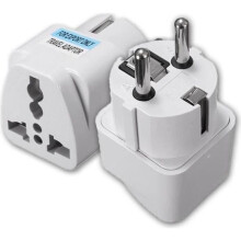 Universele reisstekkeradapter VK VS EU AU naar EU 250V 10A 2 ronde pinnen compacte stroomomvormer
