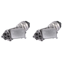 2X Filtro Radiatore Olio Motore In Alluminio Aggiornato A2701800500 per - A220 CLA250 GLA250 GLA35 A2701800610 2701800810