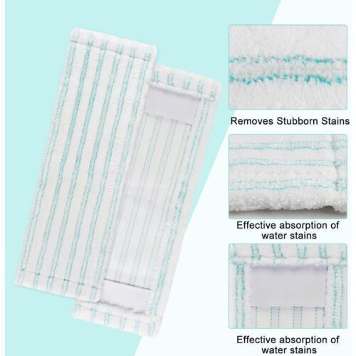 6 Pack Microfiber Mop Replacement Pads, 47 x 17 cm, Washable Refill Covers for Large Flat Mop, Highly Absorbent Cleaning 2