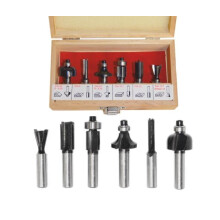 Fresas de madeira - AWTOOLS - Conjunto de 6 - Haste 8 mm - Vendido em lote (pack) - 6 peças