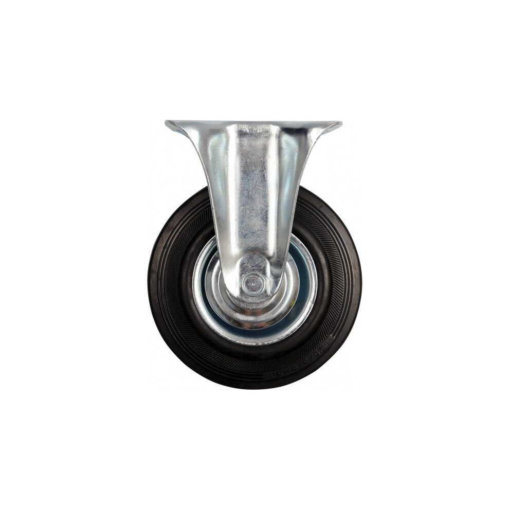 Für YATO NARZ�DZIA 87303 FIXED WHEEL WITH BLACK RUBBER 125MM - Image 2