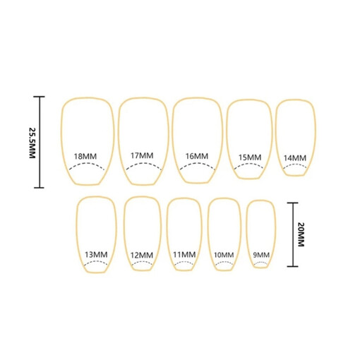 Press-On Nails with Rhinestones 24 pcs 1