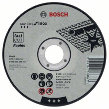 BOSCH FÉM TÁRCSA 125 mm x 1,0 mm x 22 mm STANDARD INOX CSISZOLÓHOZ