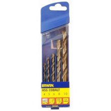 IRWIN KOBALT FÚRÓKÉSZLET 5 RÉSZES 4.0, 5.0, 6.0, 8.0, 10.0 mm
