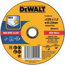 Disco de corte - DeWALT - DT43904 - 125x22,2mm - Grano de óxido de aluminio - Alta rendimiento