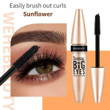(Matches the image, 10ml) Waterproof Volumizing Mascara Black Long Lasting Length Volume Thick Curling Non Smudge Women