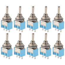 50 Stks SPDT Tuimelschakelaar 3-Pins 2 Standen aan/aan Miniatuur Tuimelschakelaar 6A 125V AC Tuimelschakelaar MTS-102