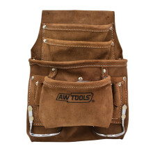 AWTOOLS 10-LOKEROINEN NAHKAINEN TYÖKALUTASKU