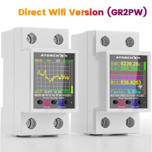 3X ATORCH GR2PW Electricity Meter Tuya WiFi Rail Power Meter AC50-320V Digital Monitor Voltage Curve Ammeter