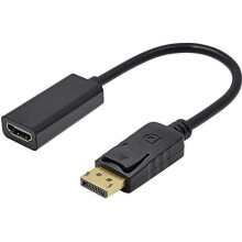 DisplayPort-Stecker auf HDMI-Buchse Kabeladapter, Full HD 1080p Videokonverter für Monitor, Laptop und Fernseher