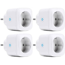 Intelligente Steckdosenleiste, 4 Steckdosen, IP44 wasserdicht, kompatibel mit Alexa und Google Home, Typ-F-Steckdose, für den Innenbereich