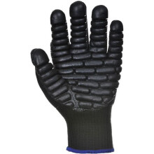 Antivibrationshandschuhe, schwarz, Handschutz, 50 % Baumwolle, 45 % Nylon, 5 % Chloroprenkautschuk, strapazierfähige Arbeitshandschuhe