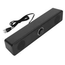 Kabelgebundene USB-Computerlautsprecher, Desktop-Soundbar, HiFi-Klarklang mit Lautstärkeregler, kompakte Mini-Lautsprecher für PC