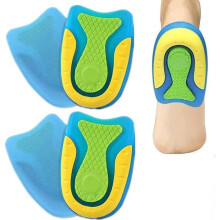 Paar orthopädische Silikon-Einlegesohlen für die Ferse, Größe L, bei Plantarfasziitis und Achillessehnenschmerzen