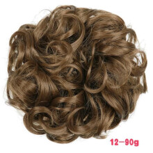 Synthetischer, lockiger Chignon-Haarknoten, hitzebeständige Haarverlängerung aus Kunstfasern für Damen, natürlich aussehende Hochsteckfrisur