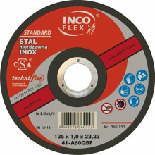 Disco abrasivo inox - TECHNIFLEX - T1A 125 - Ø125 mm - espesor 1,0 mm - Ø agujero 22 mm