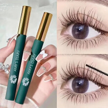 (Black) 3D Fiber Mascara Long Black Lashes Extension Eye Makeup Tool Waterproof Smudge Proof