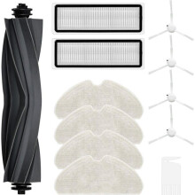 Zubehörset für Saugroboter Dreame D10s/D10s Pro, 1 Hauptbürste, 4 Wischpads, 2 HEPA-Filter, 11 Teile