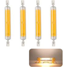 R7s LED-Lampen, 118 mm, 20 W, 230 V, dimmbar, COB, warmweiß (3000 K), 1600 lm (entspricht 160 W), 4er-Pack