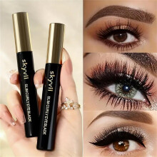 (Black) Mascara Lengthening Curling Volumizing, Waterproof Sweat Proof Long Lasting Smudge Proof Lashes Primer Base, Black
