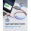 USB 3.1 Gen 2 A to C Data Cable, 0.3 m, 10 Gbps, 3A Fast Charging, Braided Nylon, Durable Short Sync Cable 2