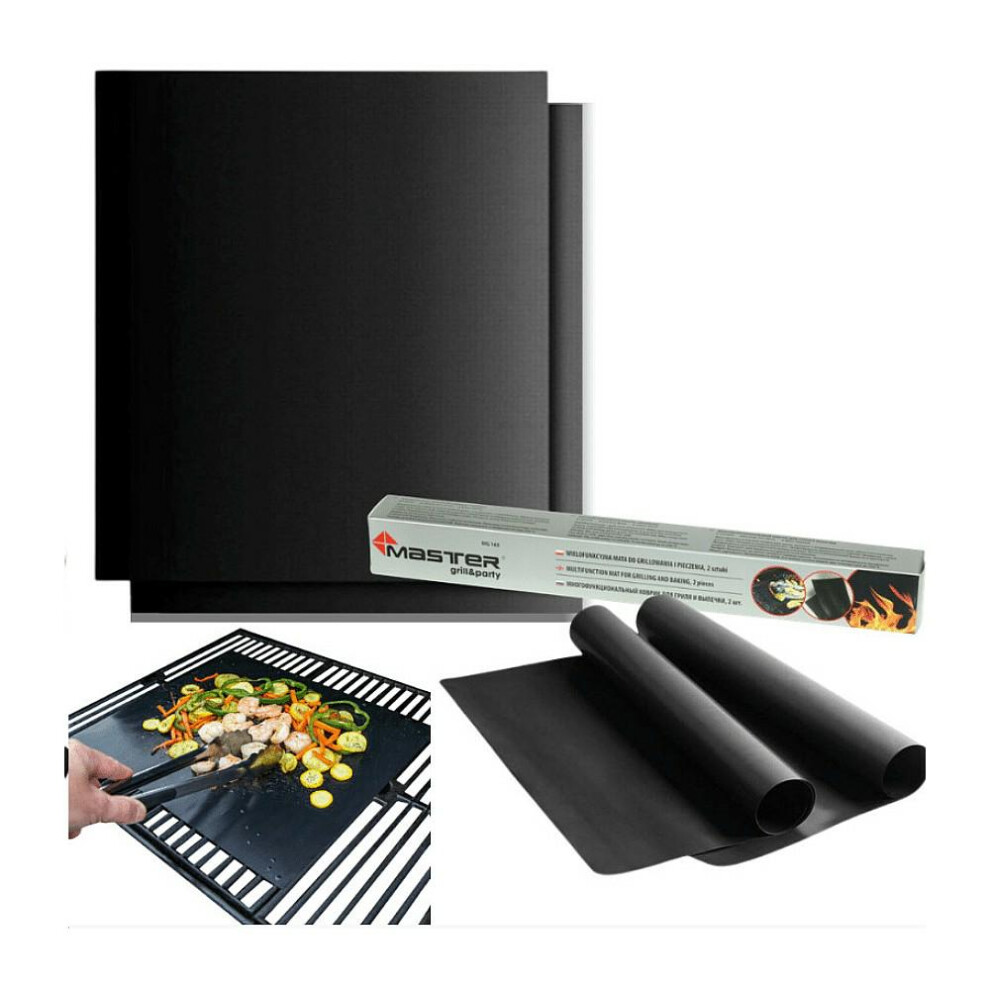 Schwarz Master Grillmatte Zum Backen Und Grillen 33X40cm / 2 Stück. - Bild 2