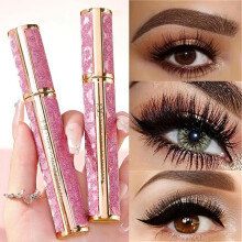 (Matches the image, 1pc) Extreme Black Lengthening Mascara Long-Lasting Waterproof Non-Fading Curling Formula Sensitive Eyes