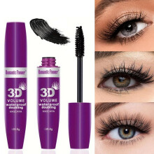 (Matches the image, 1pc) 3D Volumizing Mascara - Intense Black Curling & Lengthening Long-Lasting Formula Waterproof & Smudge-Proof for All Skin Types