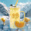 Verre carré transparent avec anse nouée 400 ml 3