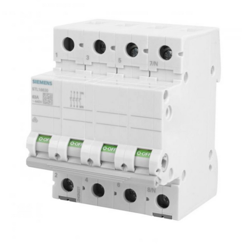 Siemens Modulær afbryder 63A 3P+N 400V 5TL1663-0
