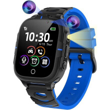 Smartwatch voor jongens met belfunctie, 24 spelletjes, interne SD-kaart, alarm, camera en muziek.