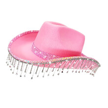 Western cowboyhatt med strass-dusk til musikkfestival
