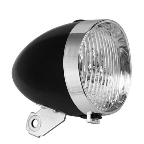 Vintage LED Bicycle Headlight 200LM Black 1