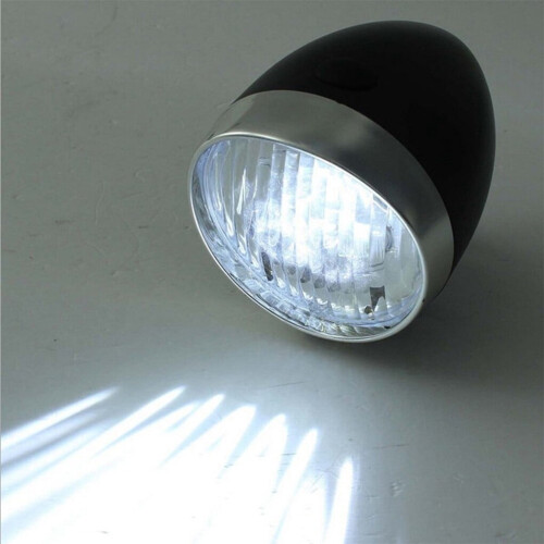Vintage LED Bicycle Headlight 200LM Black 2
