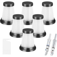 Set van 6 HEPA-filters voor snoerloze stofzuigers, vervangingsfilters voor K12, K12 Pro, K13, Genius Invictus One 1.0 X7 en 2.0.