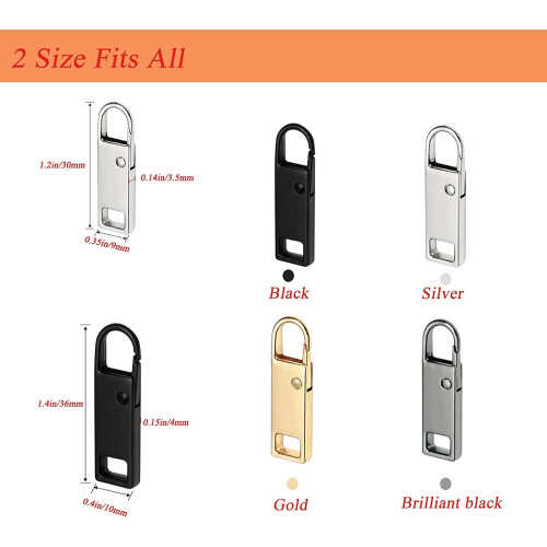 Zipper Pull Replacement Detachable Tabs 12 pcs 2