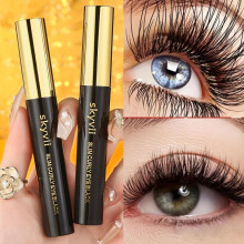 (Matches the image) Ultra Black Lengthening Mascara, Volumizing and Curling, Visibly Extends Lash Length, Long-Lasting, Waterproof and Smudge-Proof