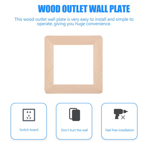 Wood Outlet Cover Wall Plate 1 Piece 1
